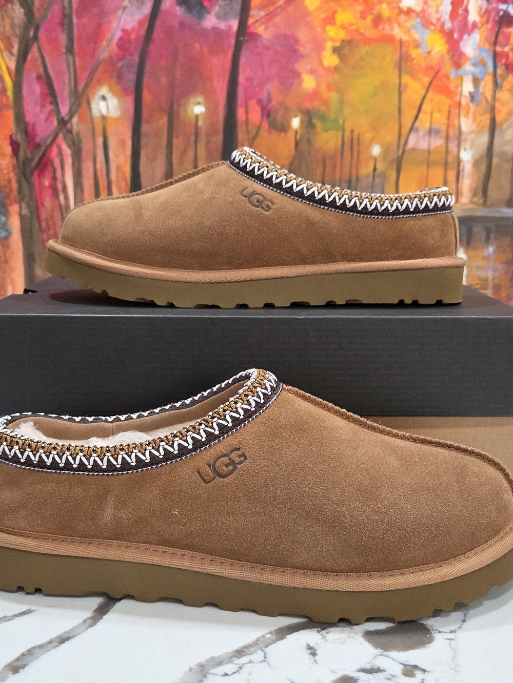 UGG Tasman Mule Slipper Chestnut Size 9 Men's New With Box